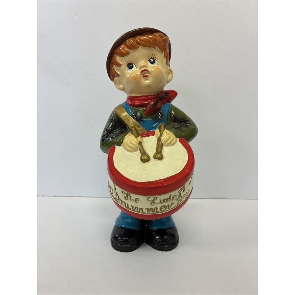 VINTAGE STAR JAPAN~THE LITTLE DRUMMER BOY MUSICAL FIGURE~9"~HAND PAINTED~RARE